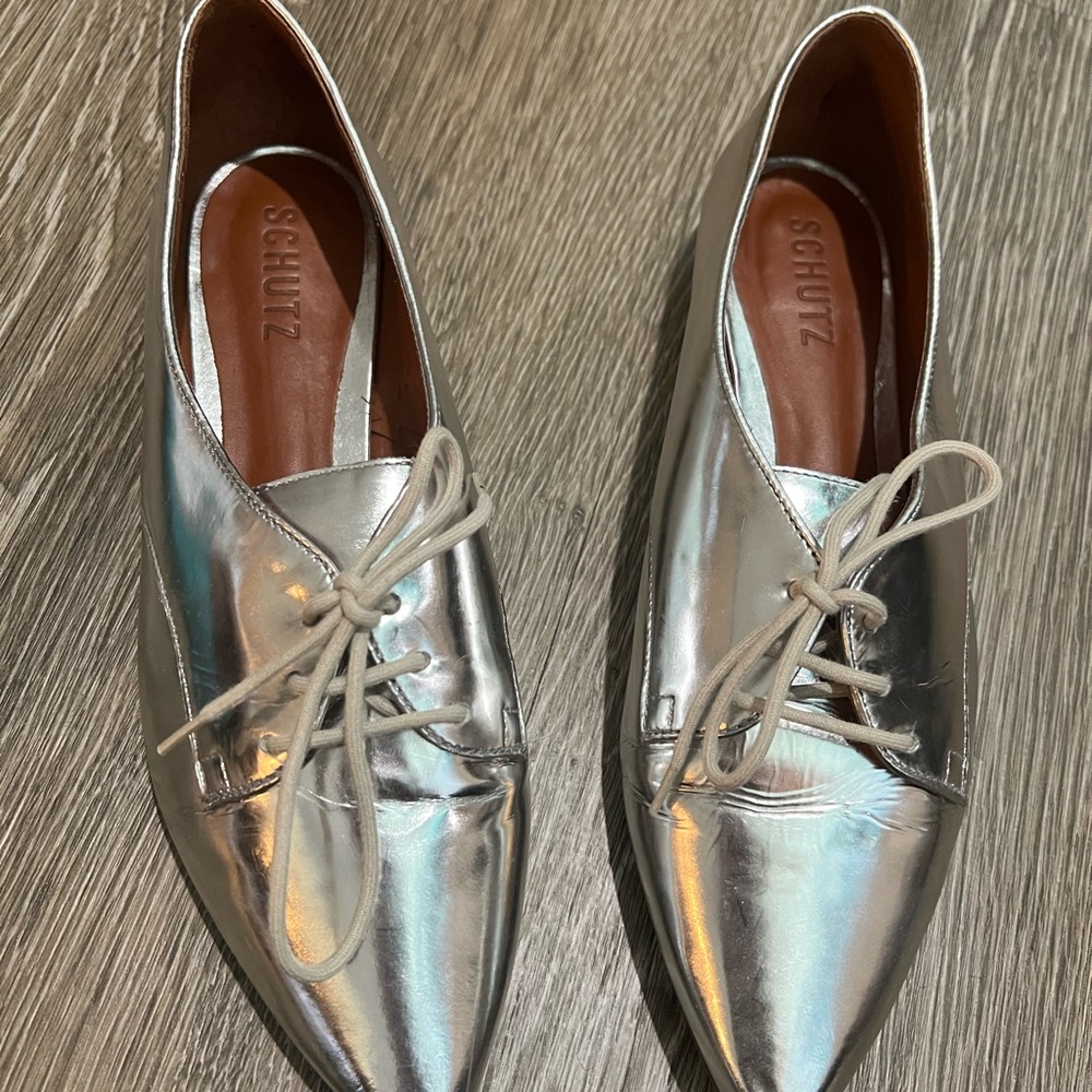 Silver Schutz shoes size 9